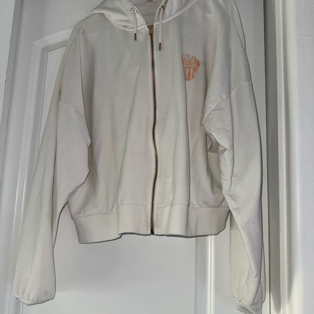 Roxy Off-White Zip-Up Hoodie